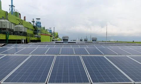 Solar power panels Stock Photos