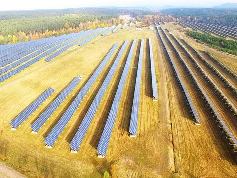 Solar power plant. Video stock 71941312