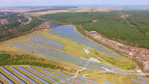 Solar power plant. Stock Footage 74452608