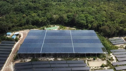 Solar power plant Stock Footage 90801823