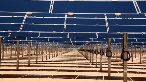Solar Power Plant Stock Footage 90931334