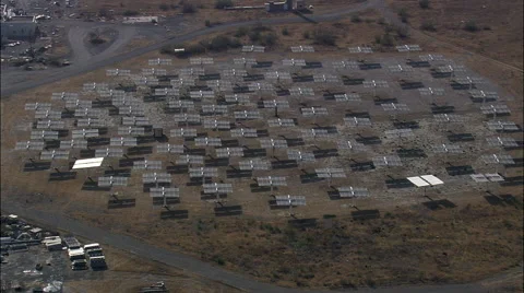Solar power plants at Tabernas Stock Footage 66823943