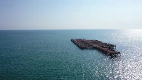 Solar power station float on water Video stock 233329271