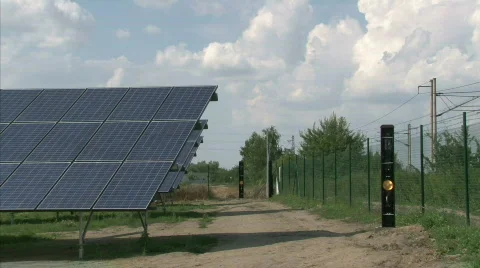Solar power station Stock Footage 852522
