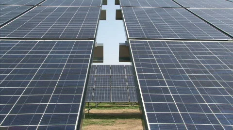 Solar power station Stock Footage 852625