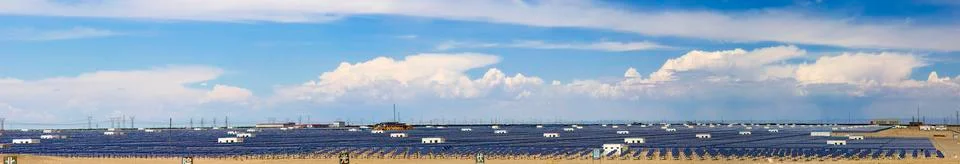 Solar power station in Gansu province, China Stock Photos
