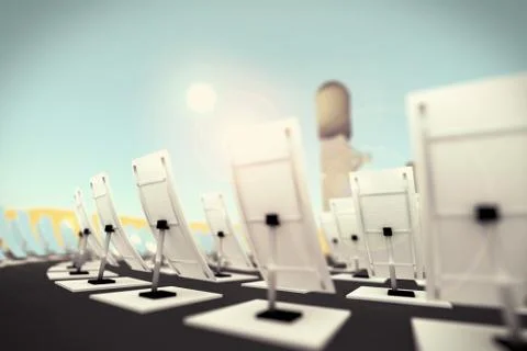 Solar Power Station Stock Illustration
