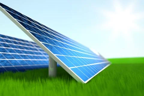 Solar Power Station Stock Illustration
