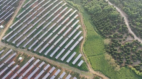 Solar power station in mountain Stock Footage 126783576