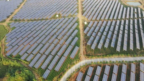 Solar power station in mountain Stock Footage 126783732