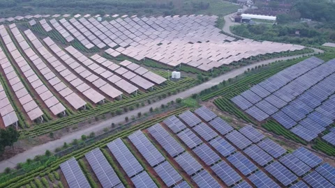 Solar power station in mountain Video stock 165535471