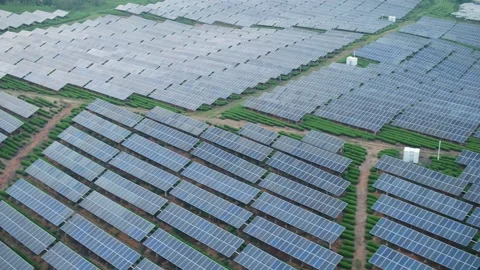 Solar power station in mountain Stock Footage 165535542