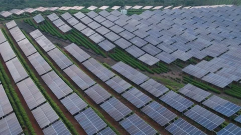 Solar power station in mountain Stock Footage 165535841