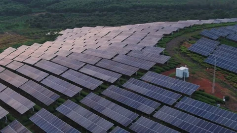 Solar power station in mountain Stock Footage 165535979