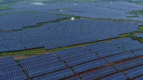 Solar power station in mountain Stock Footage 165536008