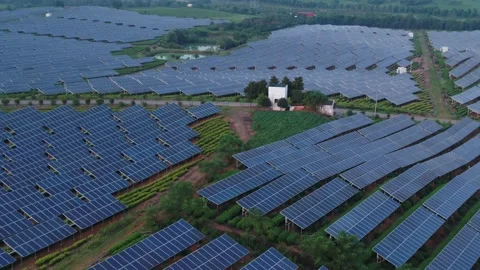 Solar power station in mountain Stock Footage 165536024