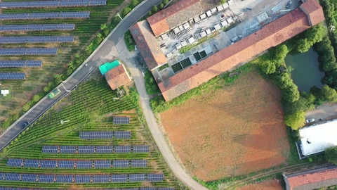 Solar power station in mountain Stock Footage 165536614