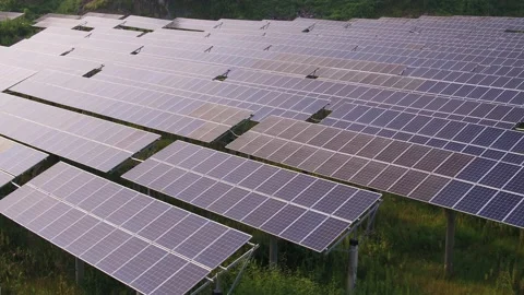 Solar power station in mountain Stock Footage 165606871