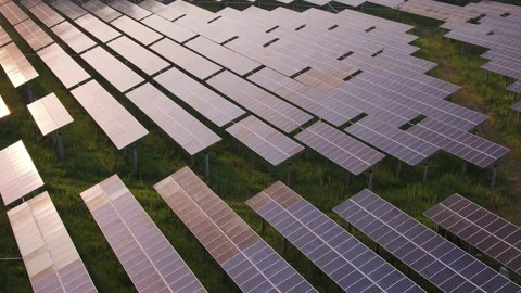 Solar power station in mountain Stock Footage 165608385