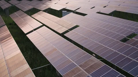 Solar power station in mountain Stock Footage 165608694