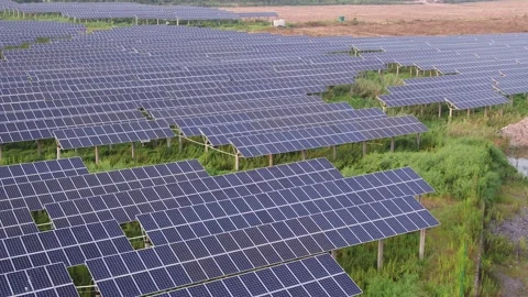 Solar power station in mountain Stock Footage 165609160
