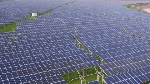 Solar power station in mountain Stock Footage 165609792