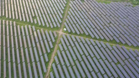 Solar power station in mountain Stock Footage 165610409