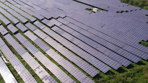Solar power station in mountain Stock Footage 165616625