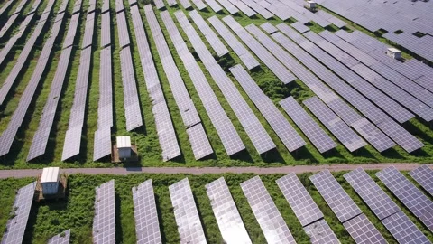 Solar power station in mountain Stock Footage 165617037