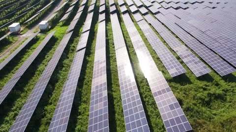 Solar power station in mountain Stock Footage 165617076
