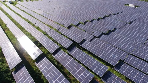 Solar power station in mountain Stock Footage 165617259