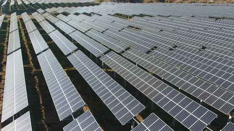 Solar power station in mountain Stock Footage 166229868