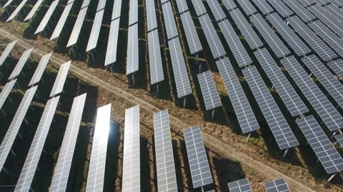 Solar power station in mountain Stock Footage 166229952