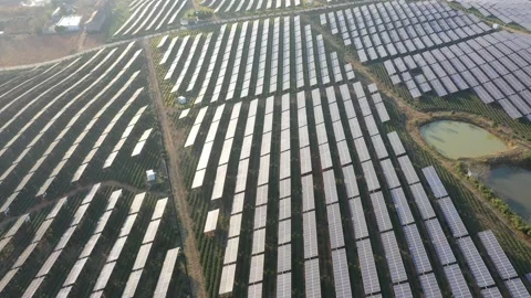 Solar power station in mountain Stock Footage 166389712