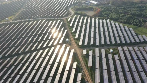 Solar power station in mountain Stock Footage 166389898