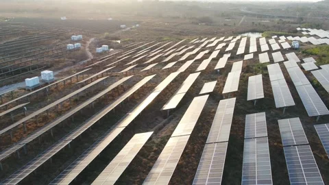 Solar power station in mountain Stock Footage 167090249