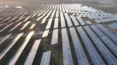 Solar power station in mountain Stock Footage 167091937