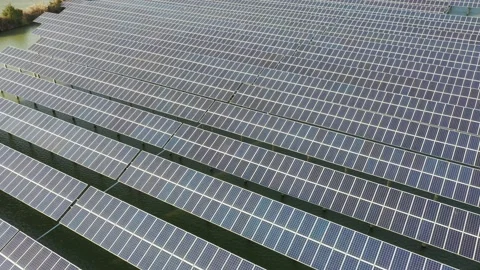 Solar power station in mountain Stock Footage 167094734