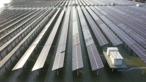 Solar power station in mountain Stock Footage 167105047