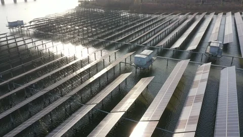 Solar power station in mountain Stock Footage 167105156