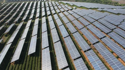 Solar power station in mountain Stock Footage 171305772