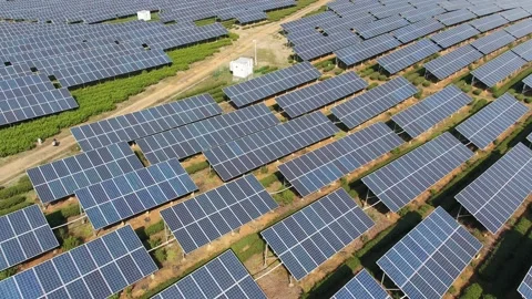Solar power station in mountain Stock Footage 171305933