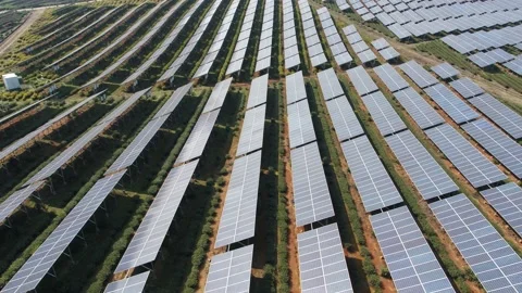 Solar power station in mountain Stock Footage 171306121