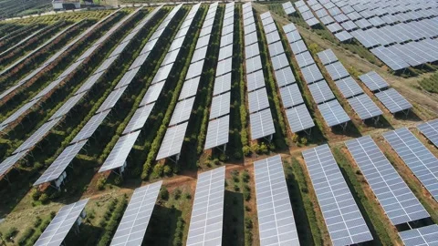 Solar power station in mountain Stock Footage 171306132
