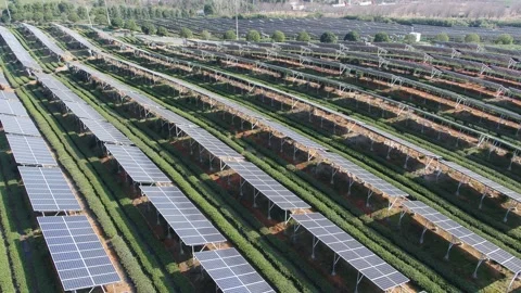Solar power station in mountain Stock Footage 171306338