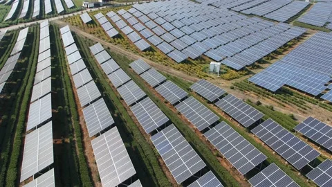 Solar power station in mountain Stock Footage 171306349