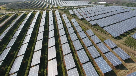Solar power station in mountain Stock Footage 171306400