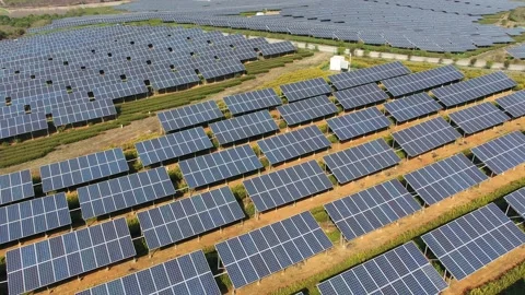 Solar power station in mountain Video stock 171306604