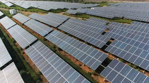 Solar power station in mountain Stock Footage 171307052