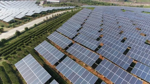 Solar power station in mountain Stock Footage 171307108